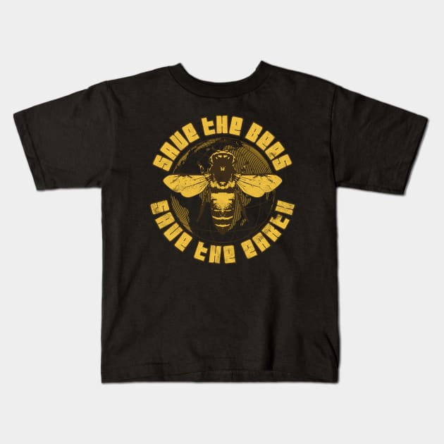 Save The Bees Save The Earth Kids T-Shirt by avshirtnation